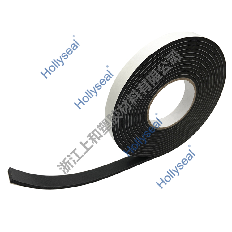 Hollyseal?PVC軟質黑色單面門窗密封條 厚度1mm~25mm，密度110kg/m3~500kg/ m3